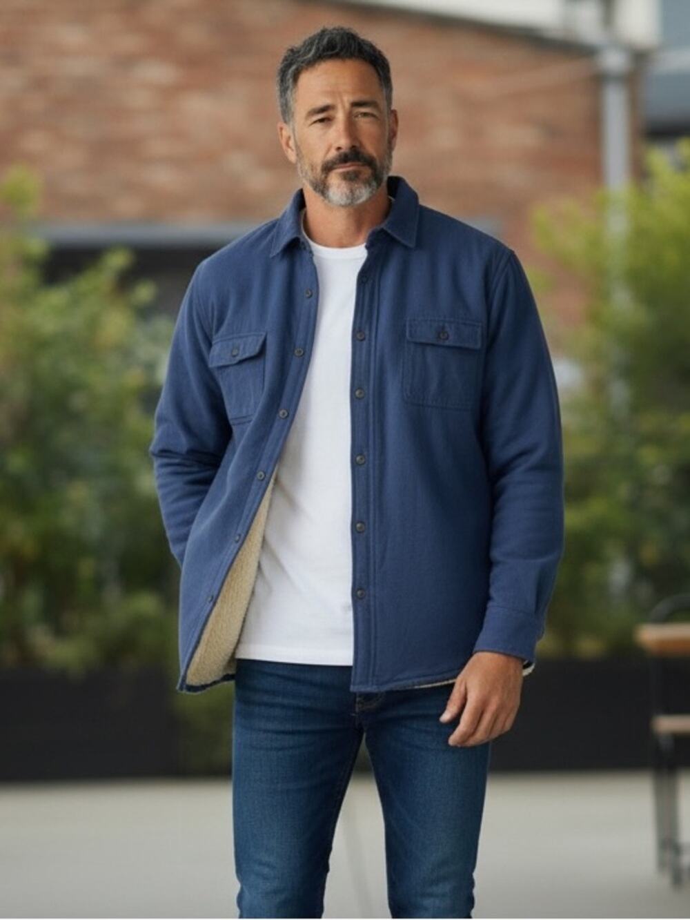 J. CREW Men’s XL Sherpa Lined Shirt Jacket